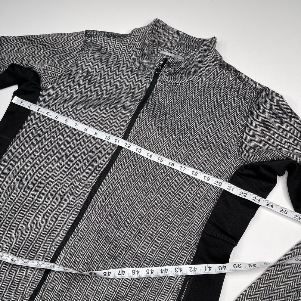 Marc New York Fleece Jacket Full Zip Black Herringbone Outdoor Comfy Gorp Warm - Picture 10 of 14